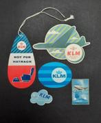5 Oude KLM labels, Verzamelen, Luchtvaart en Vliegtuigspotten, Overige typen, Ophalen of Verzenden, Zo goed als nieuw