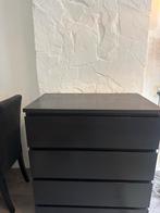 Zwarte kast met 4 lades - Gebruikt, Huis en Inrichting, Kasten | Dressoirs, Ophalen, Overige materialen, Minder dan 50 cm, Gebruikt