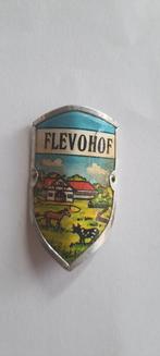 Stocknagel stokplaatje schildje Flevohof, Ophalen of Verzenden, Gebruikt