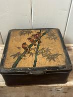 Brocante oud blik TikTak koffie/Thee vogels, Verzamelen, Blikken, Ophalen of Verzenden, Gebruikt, Koffie, Overige merken