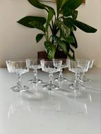 6 vintage kristallen coupes cocktailglazen. Louvre 195 ml, Verzamelen, Glas en Borrelglaasjes, Overige typen, Ophalen of Verzenden