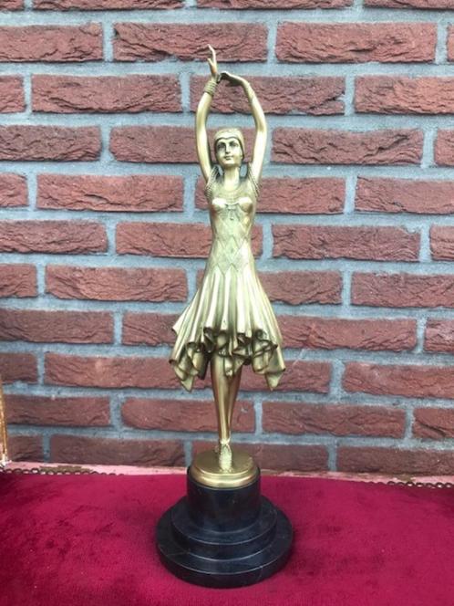 prachtig bronzen beeld: MISS KITA, Antiek en Kunst, Kunst | Beelden en Houtsnijwerken, Ophalen of Verzenden