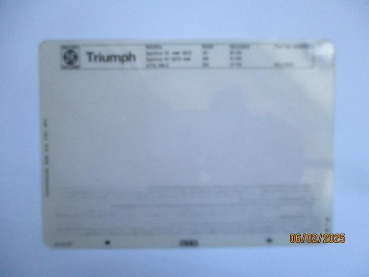 Triumph Onderdelen op Micro  - Fiche . !!, Boeken, Auto's | Boeken, Gelezen, Overige merken, Ophalen of Verzenden