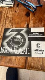 Sega game gear mortal kombat 3 boekje manual, Spelcomputers en Games, Games | Sega, Avontuur en Actie, Vanaf 18 jaar, Game Gear