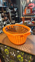 Vintage oranje wasmand-, Ophalen of Verzenden, Huis en Inrichting