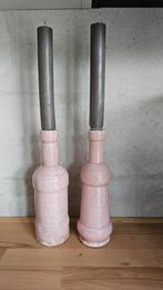 2 kandelaars oud roze Brynxz, Huis en Inrichting, Woonaccessoires | Kandelaars en Kaarsen, Ophalen, Zo goed als nieuw, Overige materialen