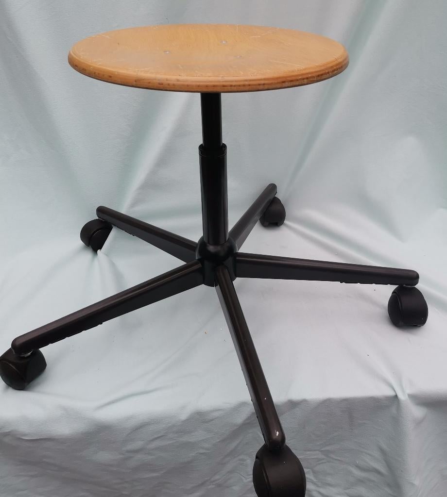 Vintage kruk Barkrukken atelierkruk industrieleschilderskruk, Ophalen, Hout