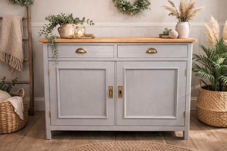 Grenen landelijke commode/ dressoir, Huis en Inrichting, Kasten | Dressoirs, 100 tot 150 cm, 25 tot 50 cm, Ophalen