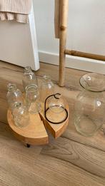 Set glazen vaas(jes) 7 stuks, Minder dan 50 cm, Glas, Ophalen of Verzenden, Zo goed als nieuw
