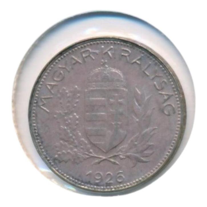 Hongarije 1 Pengö 1926 (Zeer fraai), Postzegels en Munten, Munten | Europa | Niet-Euromunten, Losse munt, Hongarije, Zilver, Ophalen of Verzenden