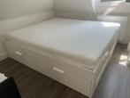 Ikea Brimnes 180x200 bedframe wit met lades, Huis en Inrichting, Slaapkamer | Bedden, Ophalen, Wit, Tweepersoons, Zo goed als nieuw