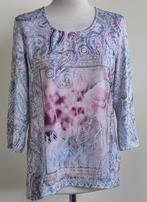 Bonita lichtblauw shirt/blouse met print mt. M, Maat 38/40 (M), Bonita, Ophalen of Verzenden, Zo goed als nieuw