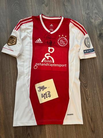 1malig matchworn ajax shirt, fonds gehandicapten Poulsen tdk beschikbaar voor biedingen