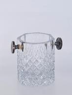 Vintage verzilverde champagne ijsemmer van geslepen kristal., Ophalen of Verzenden