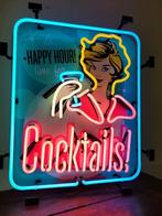 Cocktails neon lamp div. neonverlichting fifties sixties, Verzamelen, Ophalen, Lichtbak of (neon) lamp