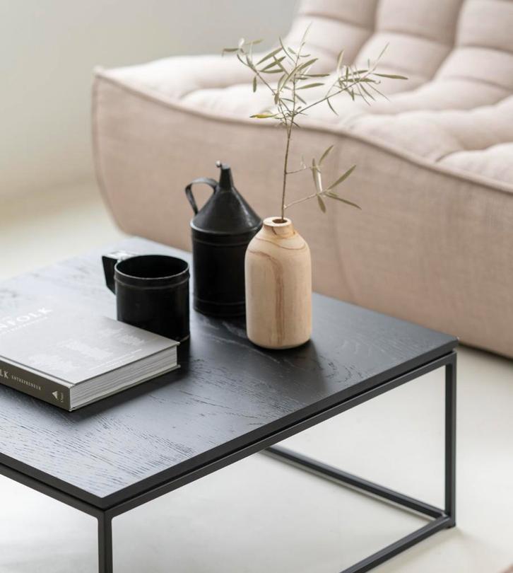 ETHNICRAFT THIN BLACK salontafel, Huis en Inrichting, Tafels | Salontafels, Zo goed als nieuw, Minder dan 50 cm, 50 tot 100 cm