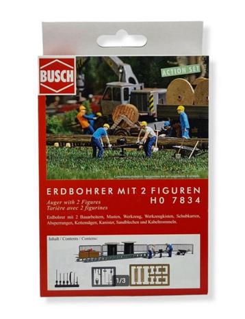 Busch H0 7834 - Set bouwvakkers + toebehoren in ovp  beschikbaar voor biedingen