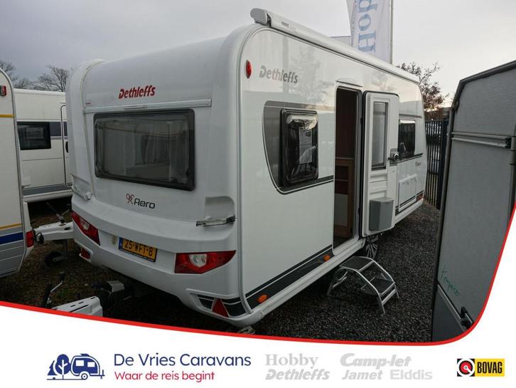 Dethleffs Aero 470 FR Mover, Thule luifel, Caravans en Kamperen, Caravans, Bedrijf, tot en met 4, Rondzit, Dethleffs, Frans bed