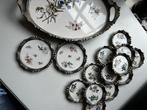 Vintage serveerset met porselein – handwerk, Ophalen of Verzenden