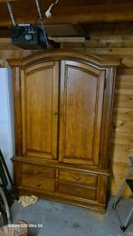 mooie eikenhouten kast 140 br.  x  205 h.  x45 diep, Huis en Inrichting, Kasten | Secretaires, Ophalen, Gebruikt