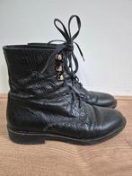 Sch44 - Zwarte leren Fred de la Bretoniere laarzen mt 40 (1), Kleding | Dames, Schoenen, Ophalen of Verzenden, Zo goed als nieuw