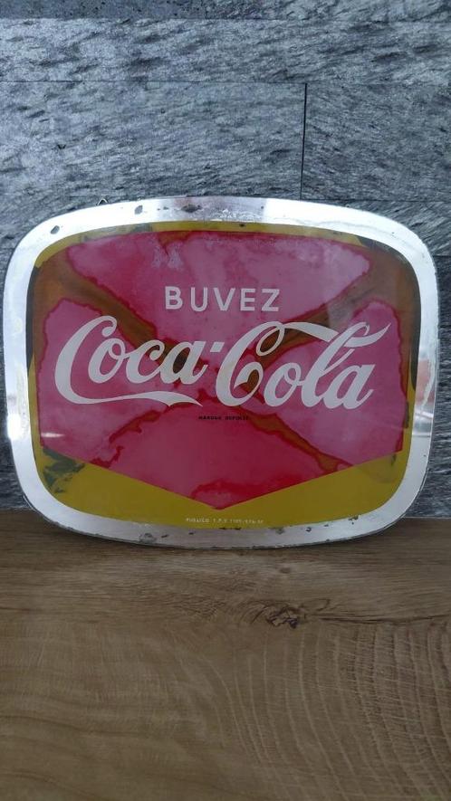 Vintage ovale reclame spiegel Coca-Cola, Antiek en Kunst, Curiosa en Brocante, Ophalen of Verzenden