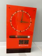 Willem 2 sigaren wandklok rood, Verzenden, Zo goed als nieuw, Gebruiksvoorwerp