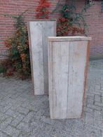 4x steigerhouten zuilen. Afm 43 x 40 cm. 2x 128 cm en 2x 104, Tuin en Terras, Bloembakken en Plantenbakken, Ophalen, Zo goed als nieuw