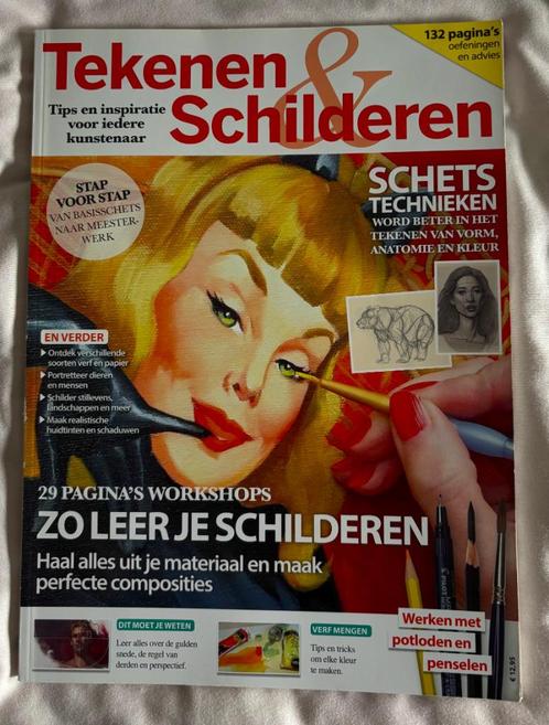 Tekenen en schilderen tijdschrift, Hobby en Vrije tijd, Tekenen, Gebruikt, Boek of Gids, Verzenden