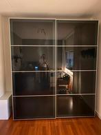 Ikea pax kast zwart, Ophalen, Gebruikt, 200 cm of meer, Glas