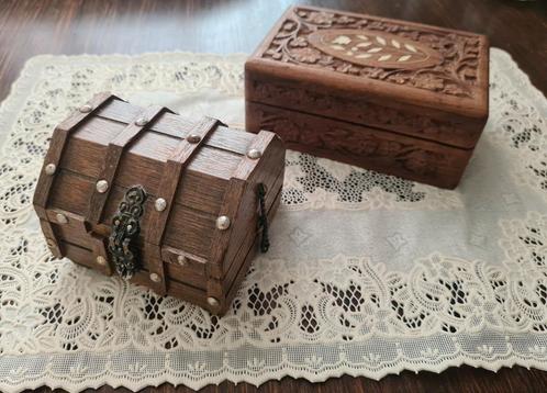 Sieraden doosjes. Als nieuw!, Sieraden, Tassen en Uiterlijk, Beautycases, Zo goed als nieuw, Hardcase, Bruin, Ophalen of Verzenden