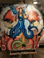 Olieverf schilderij - Vrouw met vleugels, Ophalen of Verzenden