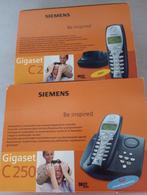 Siemens Gigaset C250-C2-charger met 2 telefoons+beschrijving, Ophalen, Zo goed als nieuw, 2 handsets, Stralingsarm