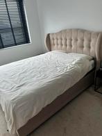 Boxspring taupe 160 x 200 met opbergruimte en matras matt, Huis en Inrichting, Ophalen, Gebruikt, Tweepersoons, 200 cm