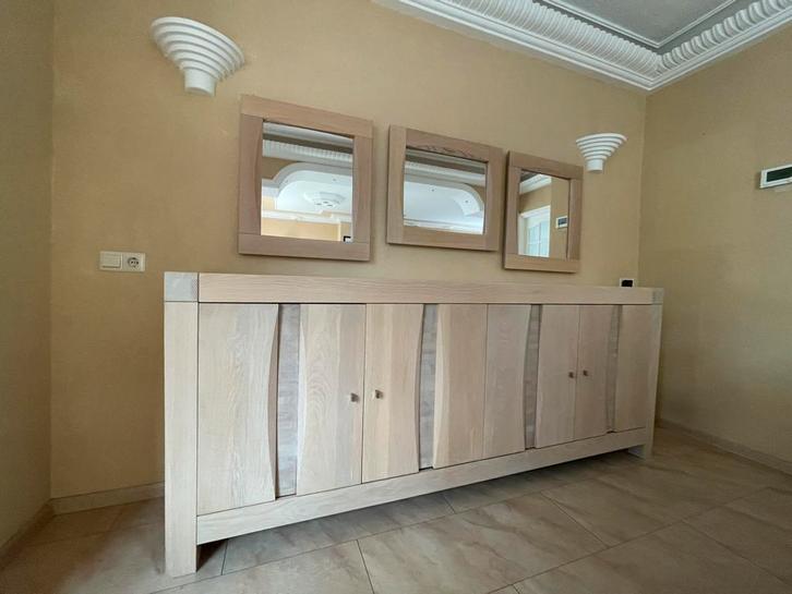 Complete massief eiken woonkamer & eetkamer set, Huis en Inrichting, Complete inboedels, Ophalen