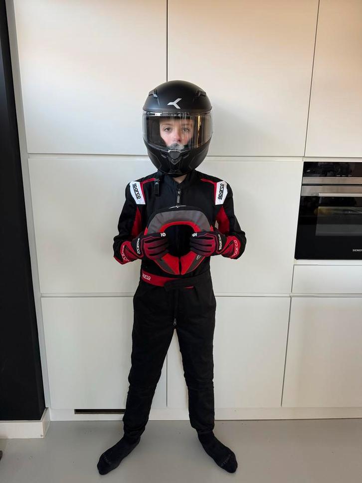 Sparco race outfit COMPLEET - Zo goed als nieuw!, Sport en Fitness, Karting, Zo goed als nieuw, Kleding of Schoenen, Ophalen of Verzenden