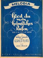 Bladmuziek "Melodia" 'Hörst du mein heimliches Rufen', Ophalen of Verzenden, Zo goed als nieuw, Artiest of Componist, Klassiek