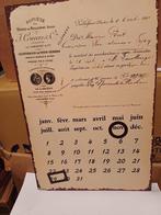Franse antieke, metalen, eeuwigdurende kalender 1901., Ophalen of Verzenden, Huis en Inrichting