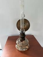 Antieke Olielamp met Glas, Antiek en Kunst, Antiek | Lampen, Ophalen of Verzenden