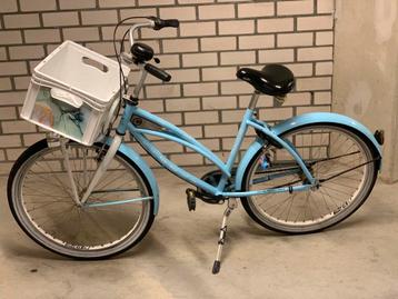 Cortina beachcruiser meisjesfiets, lichtblauw met mand beschikbaar voor biedingen