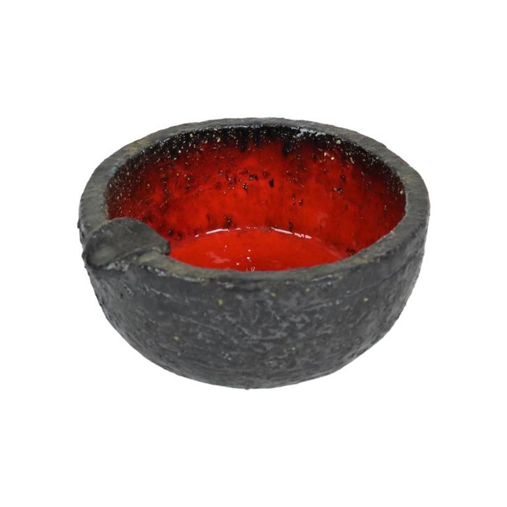 Aardewerk Keramiek Asbak Rood Plem Piet Lemahieu 13cm, Antiek en Kunst, Antiek | Keramiek en Aardewerk, Ophalen of Verzenden