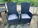 Wicker verstelbare tuinstoelen van Allibert, Tuin en Terras, Tuinstoelen, Ophalen, Gebruikt, Wicker