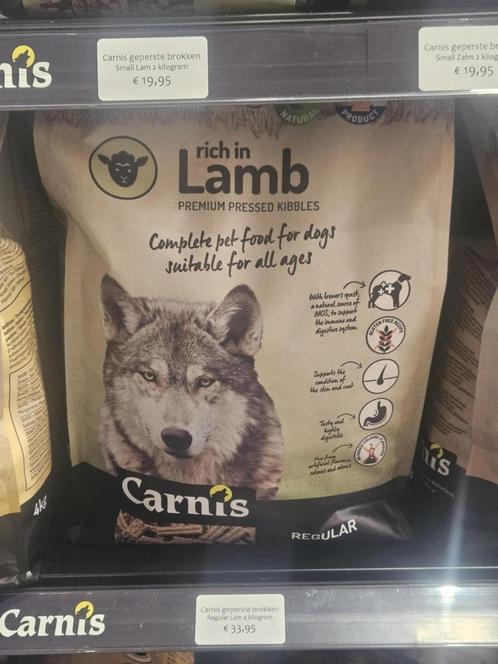 Voer - Carnis - Lam - Nieuwe zak van 4 kilo, Dieren en Toebehoren, Dierenvoeding, Hond, Ophalen of Verzenden