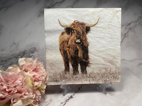 Ambiente knutsel servetten Schotse hooglander decoupage 181, Hobby en Vrije tijd, Knutselen, Nieuw, Materiaal, Ophalen of Verzenden