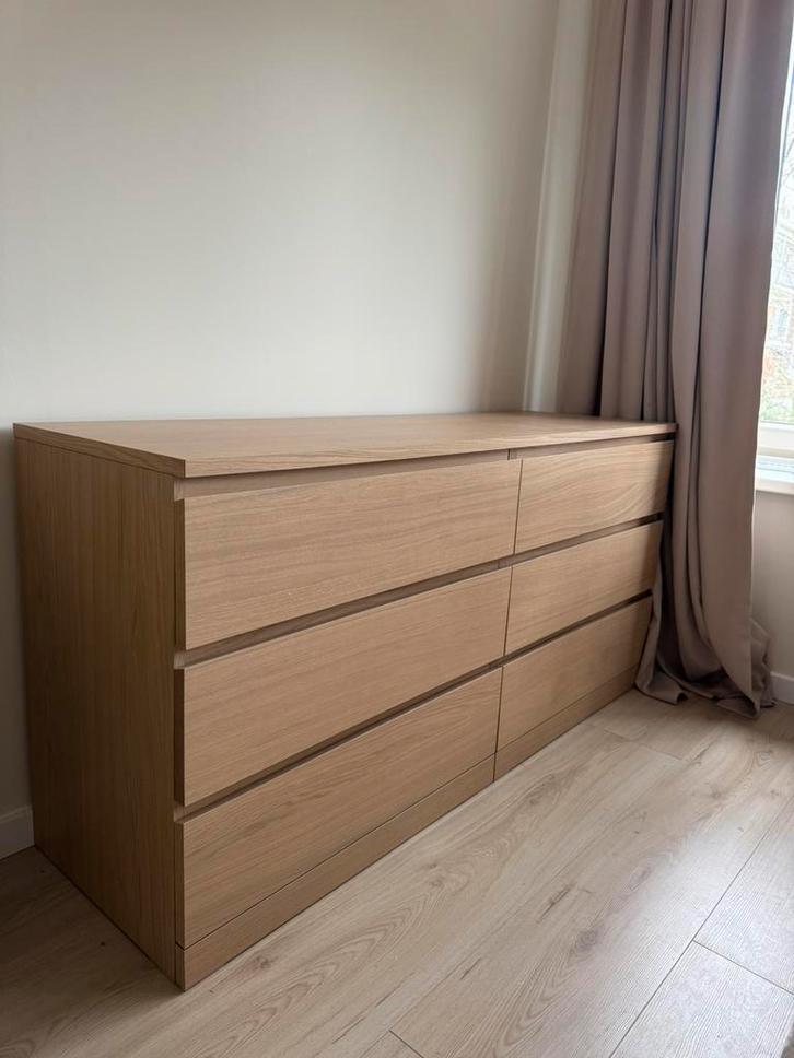 IKEA MALM ladekast, Huis en Inrichting, Kasten | Ladekasten, Zo goed als nieuw, Minder dan 100 cm, 25 tot 50 cm, Eikenhout, Ophalen