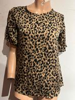 0039 ITALY blouse maat s ZIJDE origineel zgan, Maat 38/40 (M), F, Bruin, Ophalen of Verzenden