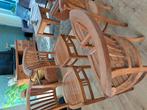 4 teak kamer stoelen, Huis en Inrichting, Stoelen, Ophalen of Verzenden, Gebruikt, Bruin
