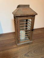 Houten windlicht - 46 cm hoog, Huis en Inrichting, Ophalen, Gebruikt