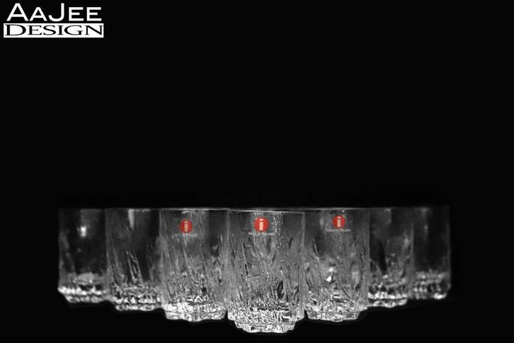 Iittala Finland - Kuura - Tapio Wirkkala - Borreglas - Los, Verzamelen, Glas en Borrelglaasjes, Zo goed als nieuw, Borrel- of Shotglas