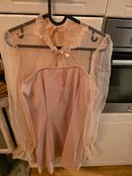 Roze Feeën Jurk met Vleugels & Kroontje - Maat 40/42, Maat 42/44 (L), Ophalen of Verzenden, Zo goed als nieuw, Knielengte